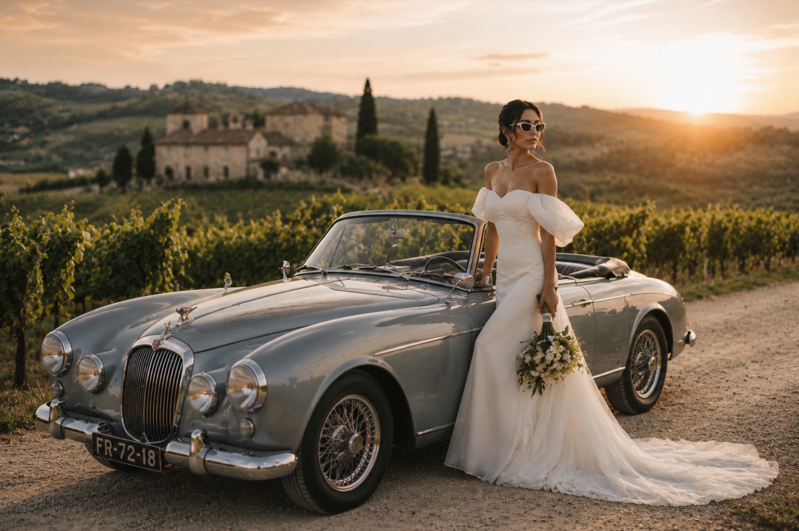 Hochzeitsmoment im Grünen